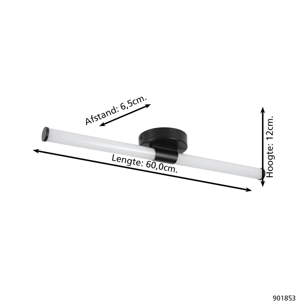 Spiegelleuchte Ramola schwarz 60cm Eglo 9008606356799