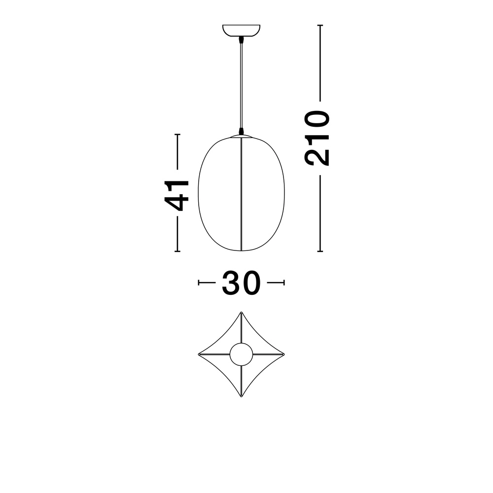 Weiße Pendelleuchte Pierida Ø 30cm Lyora 5212017468062