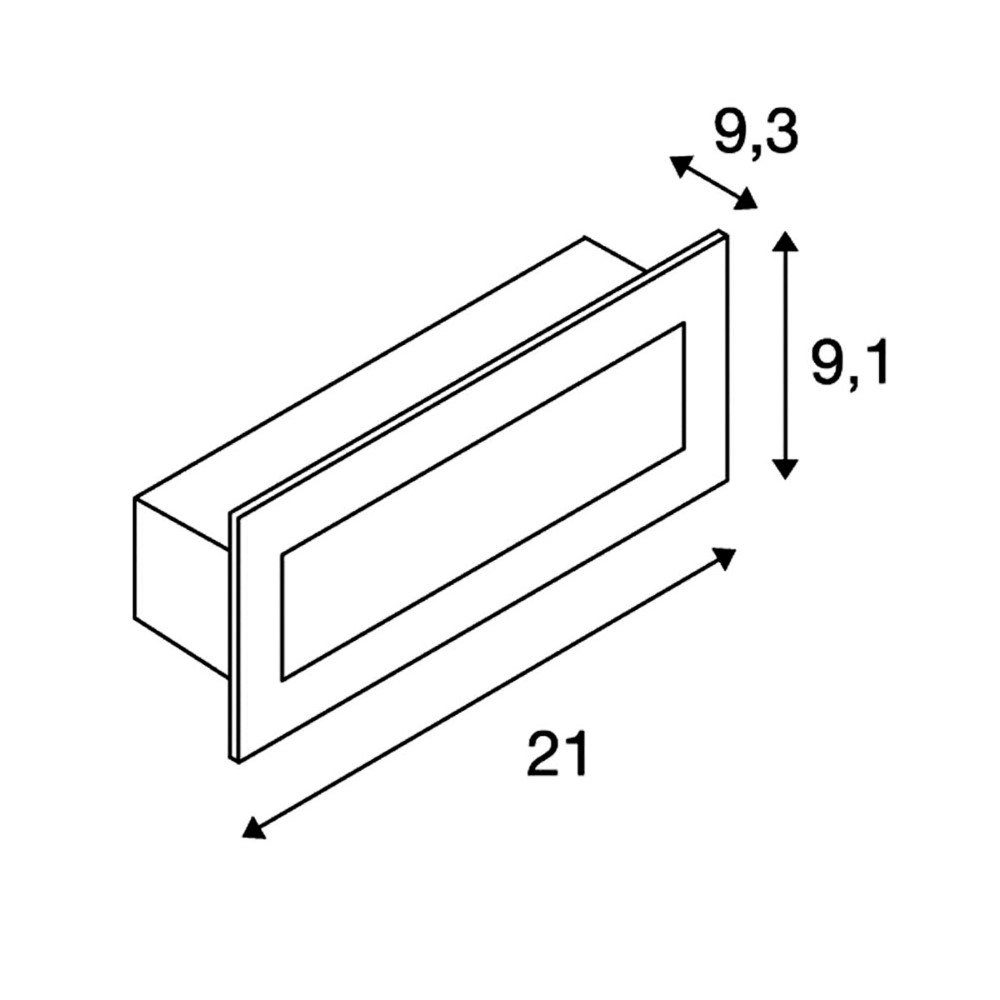 LED-Einbauleuchte Brick 850 Lumenmetallgrau SLV 4024163164481