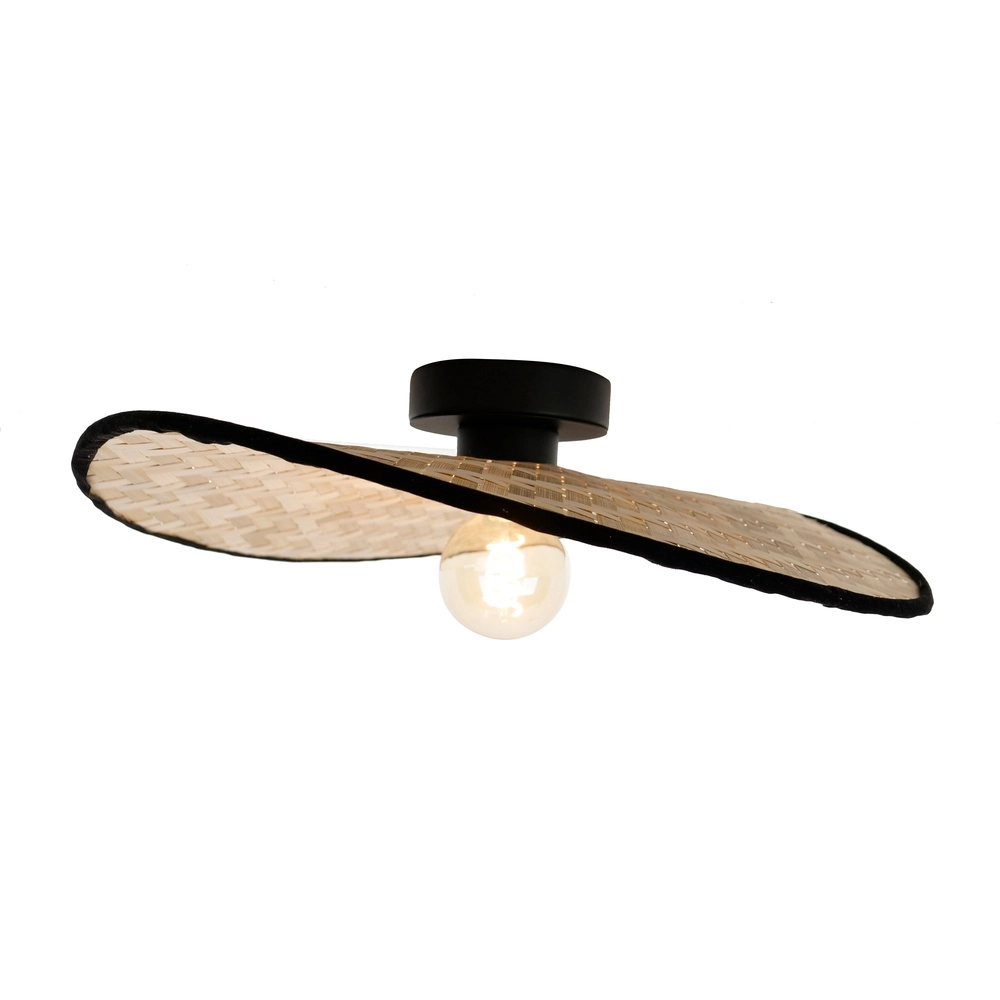 Rattan-Deckenlampe Marywell 52x34 cm – E27