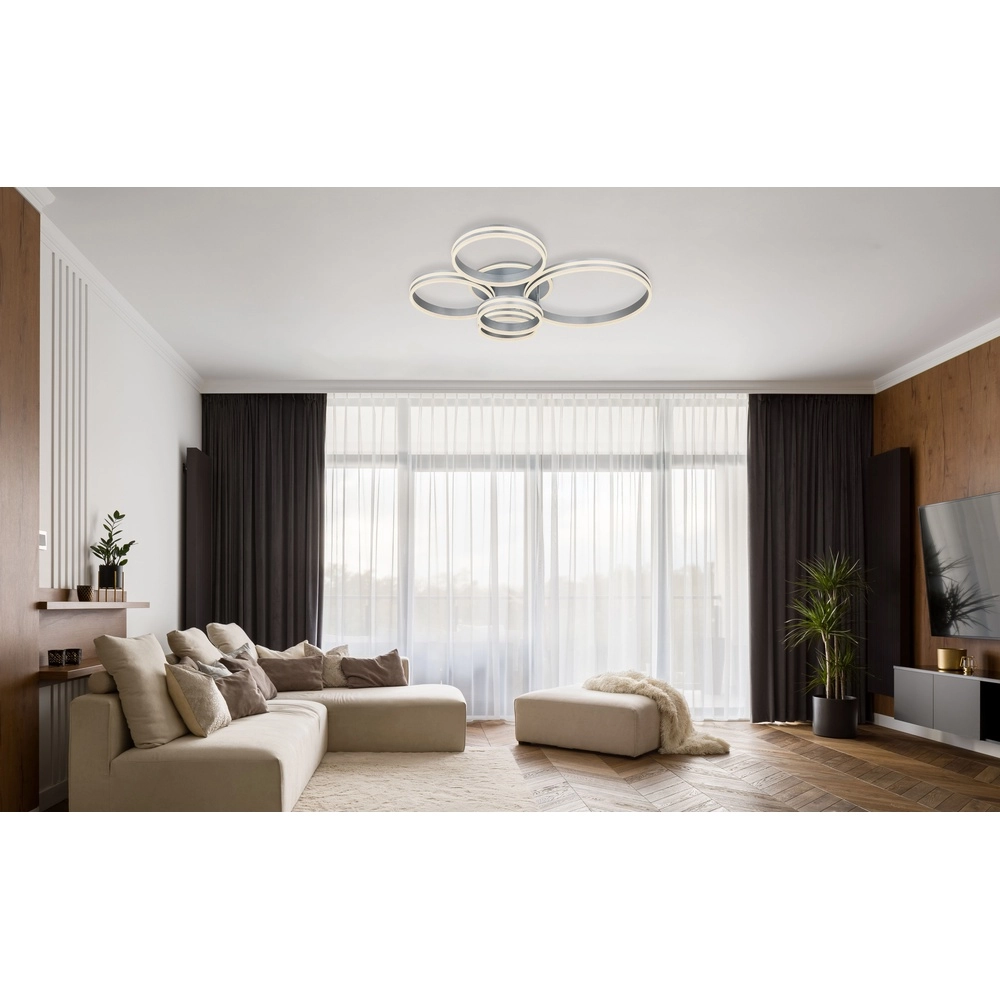 Deckenlampe Rubio Graue 5 Ringe Globo 9007371422913