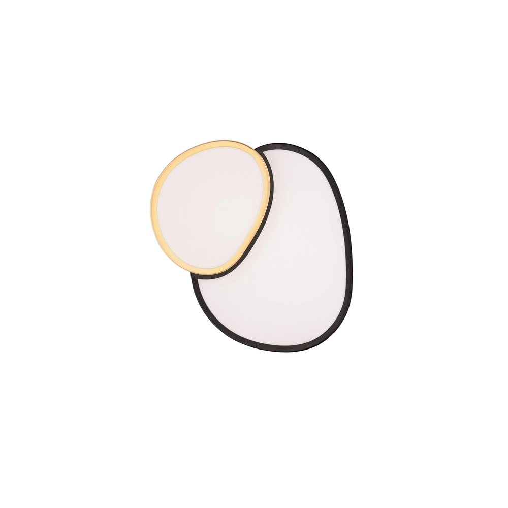 Organische Deckenleuchte Rise 43,5cm schwarz mit gold Trio 4017807600599