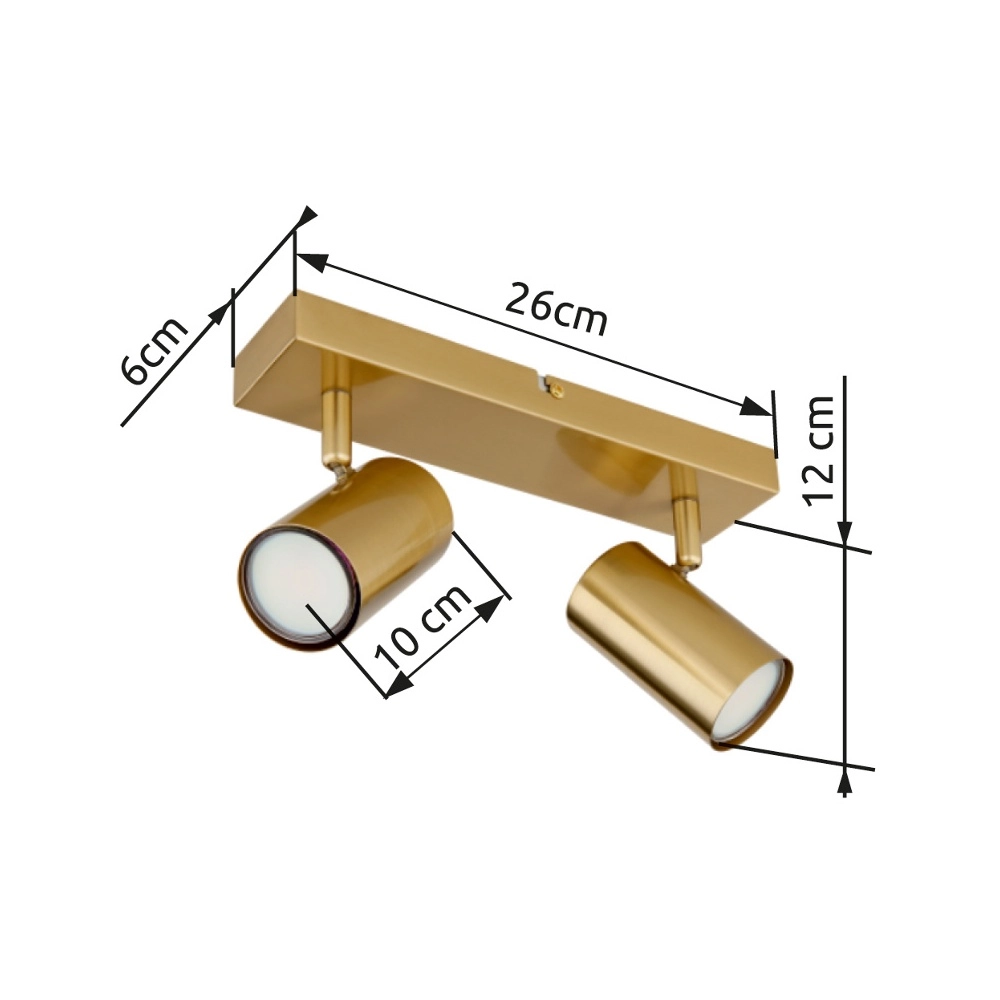 Deckenlampe 2-Leuchten Robby Gold Globo 9007371455072