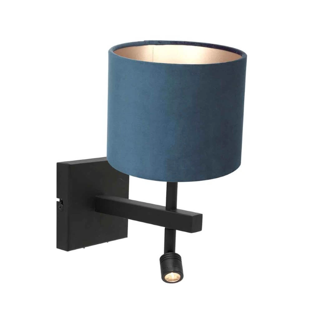 Wandleuchte aus blauem Samt Stanger Steinhauer 8712746151640