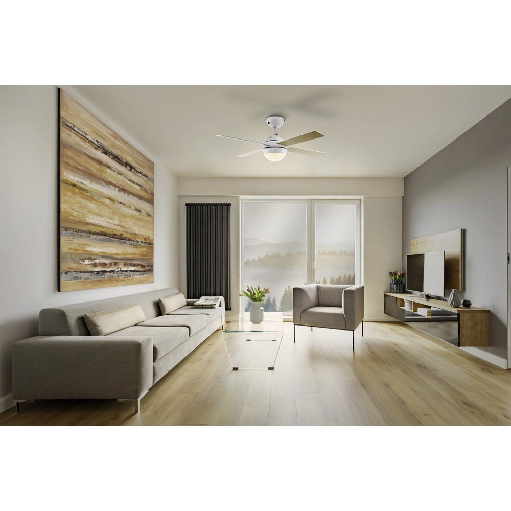 Fan Fan Weiß und Holz mit Lampe Eglo 9008420560365