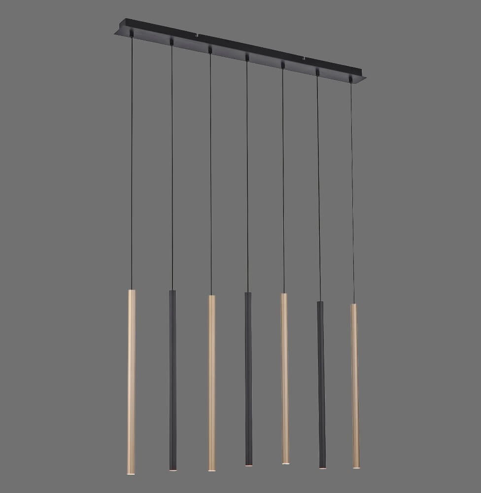 Einzigartige Hängelampe Flute 7-Licht Paul Neuhaus 4012248374771