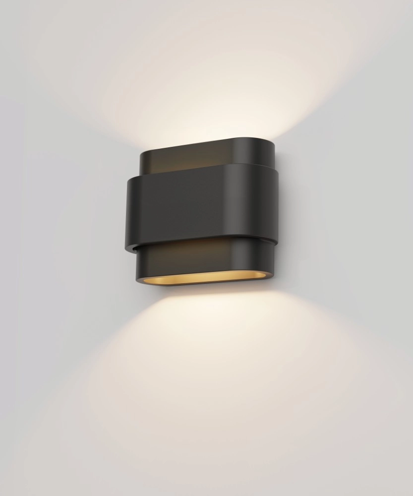 Einzigartige Wandlampe Metz Schwarz