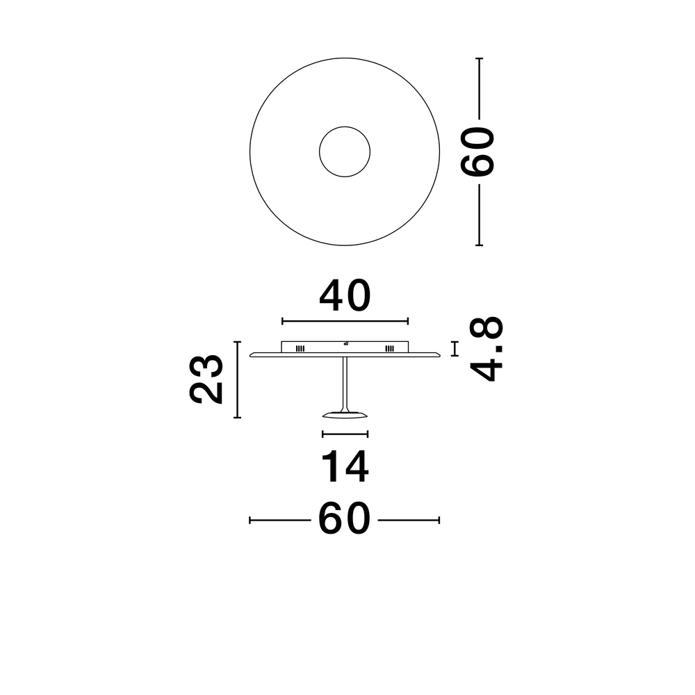 Design-Deckenleuchte Nima weiß Ø 60cm Lyora 5212017465832