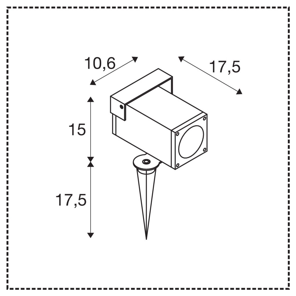 Spike Bodenscheinwerfer Theo Bracket SLV 4024163248020