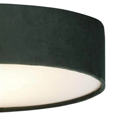Deckenleuchte Drum Pleat 50 cm grüner Samt Searchlight 5053423187235