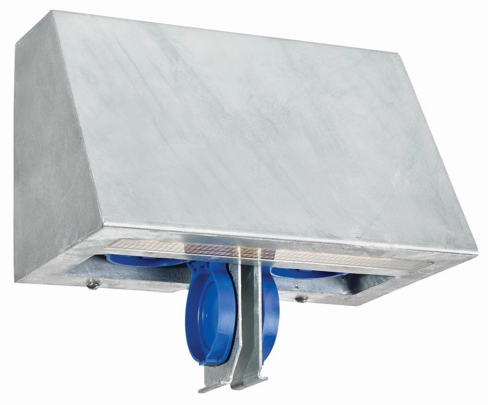 Außenlampe Ski Plug Mit Sockets Zinkgrau Franssen 7042891390030