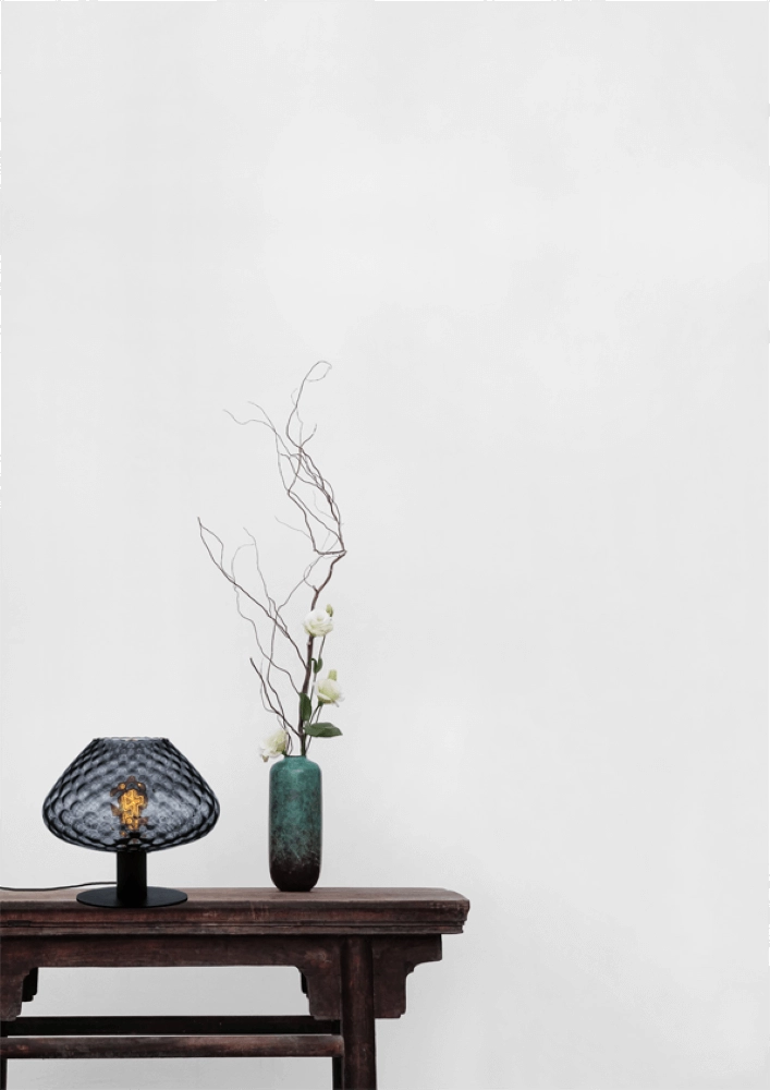 Tischlampe Porto mit Blossom-Rauchglas Masterlight 8718121271378