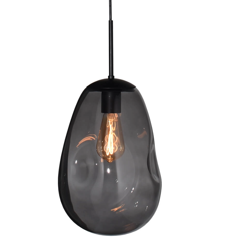 Hängelampe aus Glas Lava 3x Rauchglas Ø 22,5cm Masterlight 8718121286037