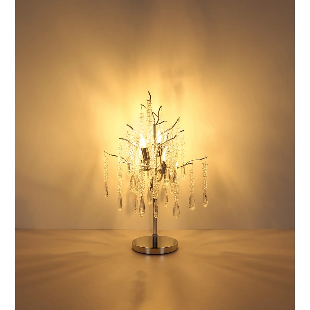 Tischlampe Kinga Silbergrau Globo 9007371579006