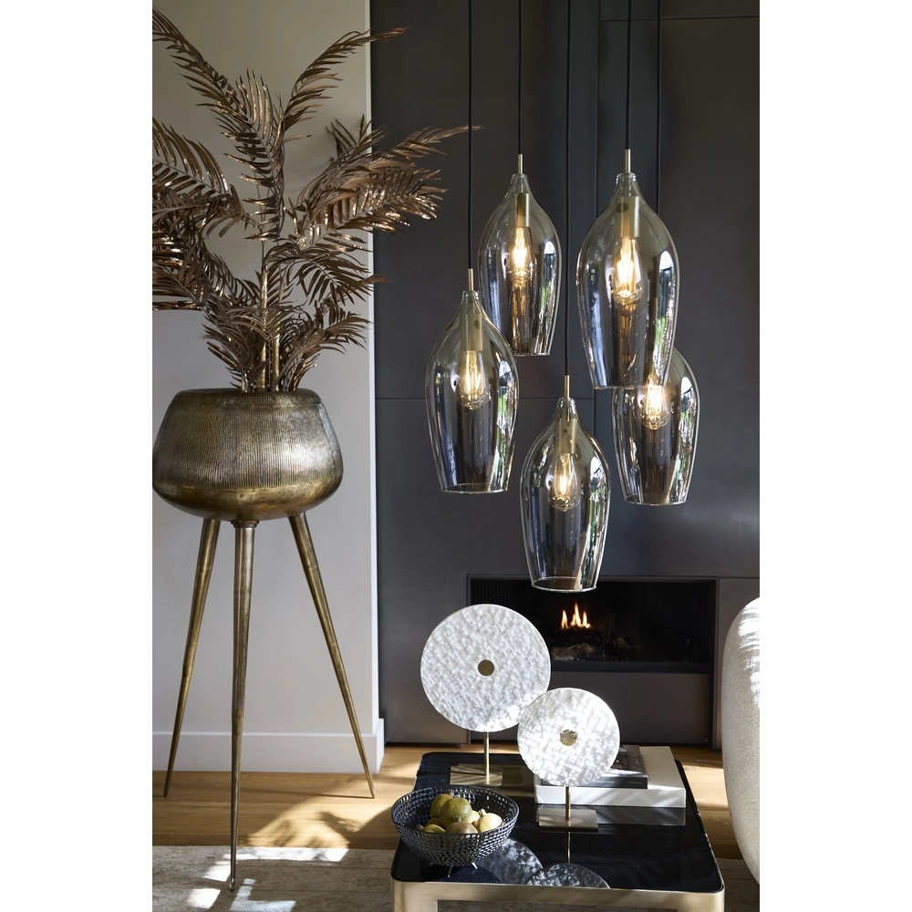 Esstisch-Pendellampe Lukaro 5-Licht – Rauchglas Light & Living 8717807703288