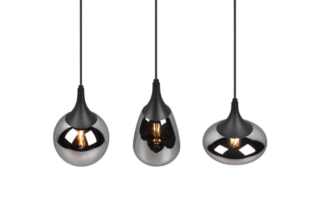 Hängelampe mit 3 Leuchten Lumina mit Rauchglas Trio 4017807542271