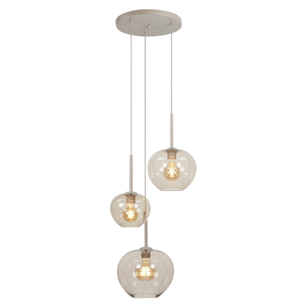 Design-Pendellampe Fantasy Sandbraun 3-Licht