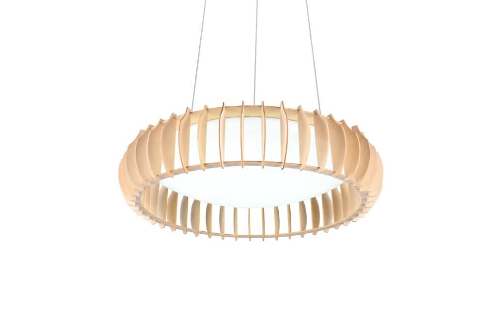 Hängelampe aus Holz Monte Ø 60cm Trio 4017807600100