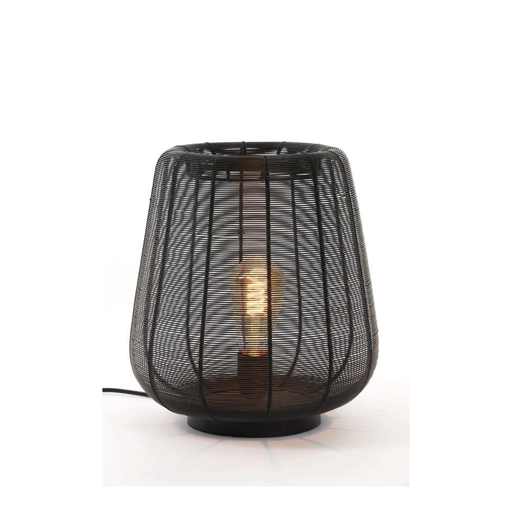 Schwarze Tischlampe Adeta Ø 29cm Light & Living 8717807600938