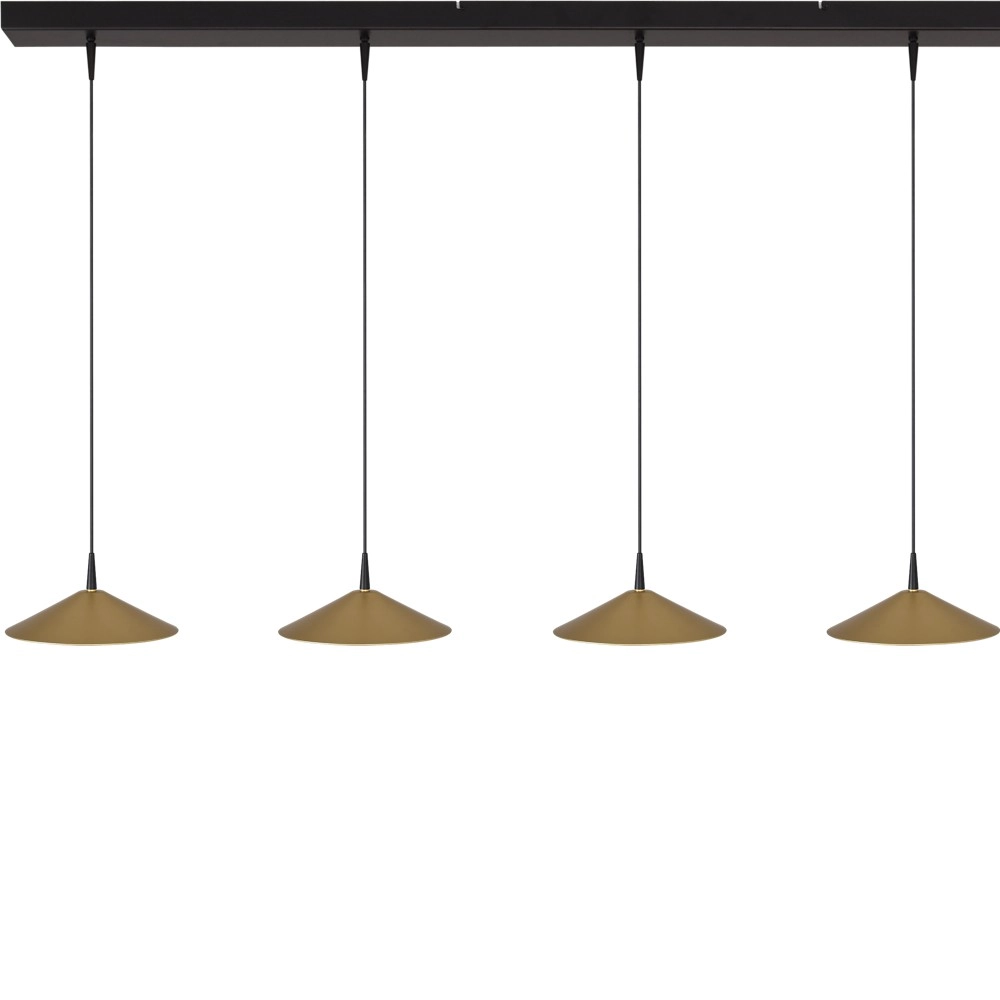 5-Licht Pendellampe Ceppo schwarz mit goldener Ø 22 cm Masterlight 8718121358451