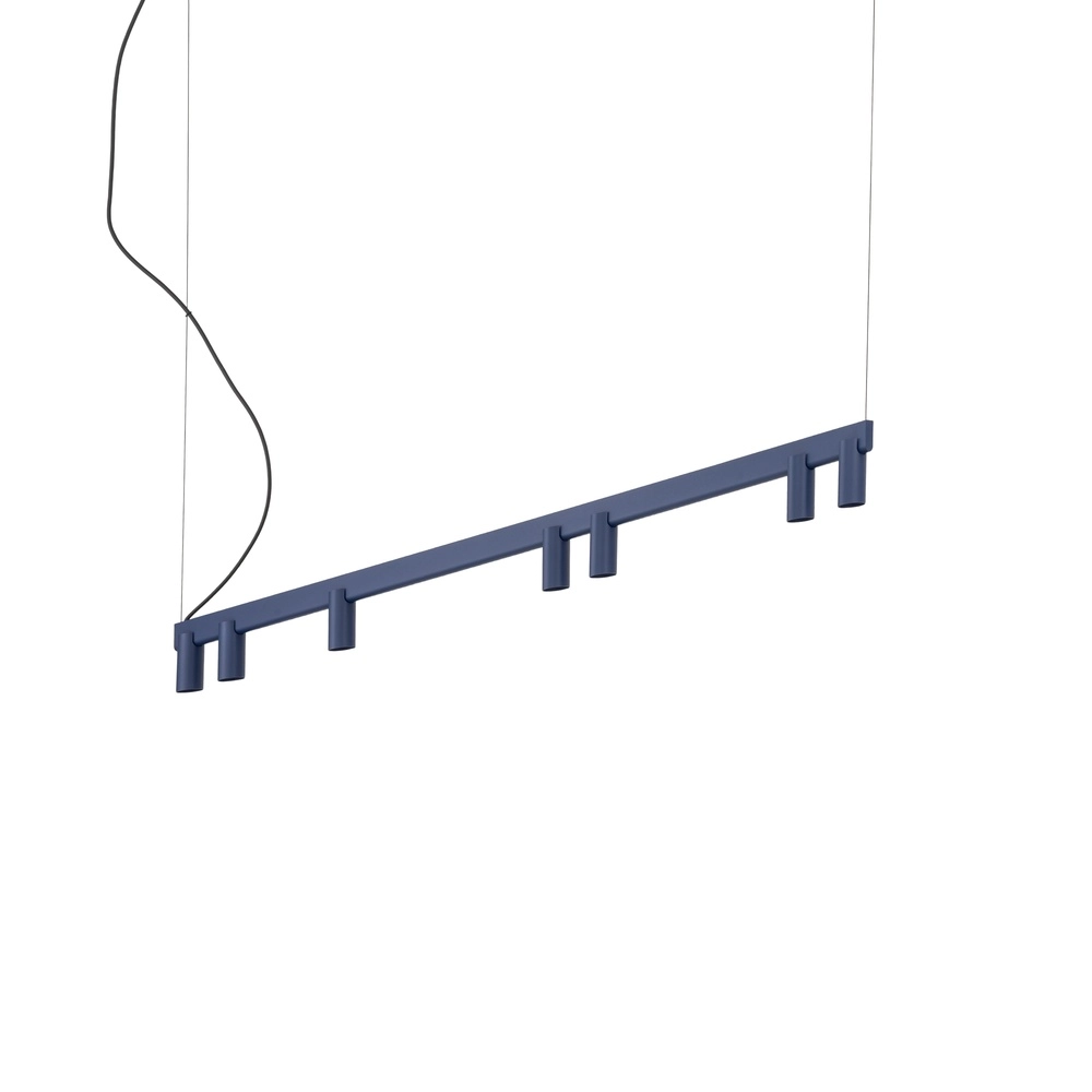 Design-Pendellampe Fourty 7-Licht Marineblau