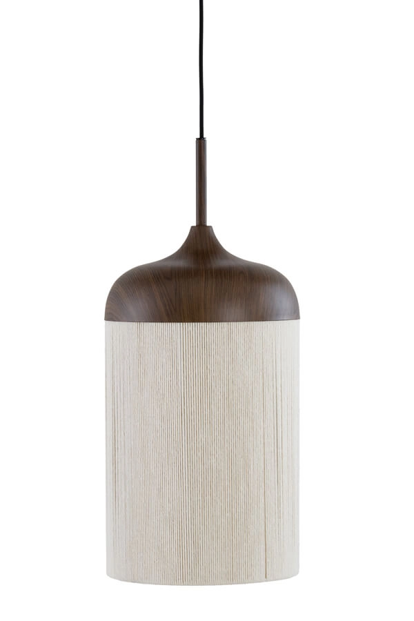 Pendelleuchte Dania dunkler Holzdruck Ø 27,5cm Light & Living 8717807759643