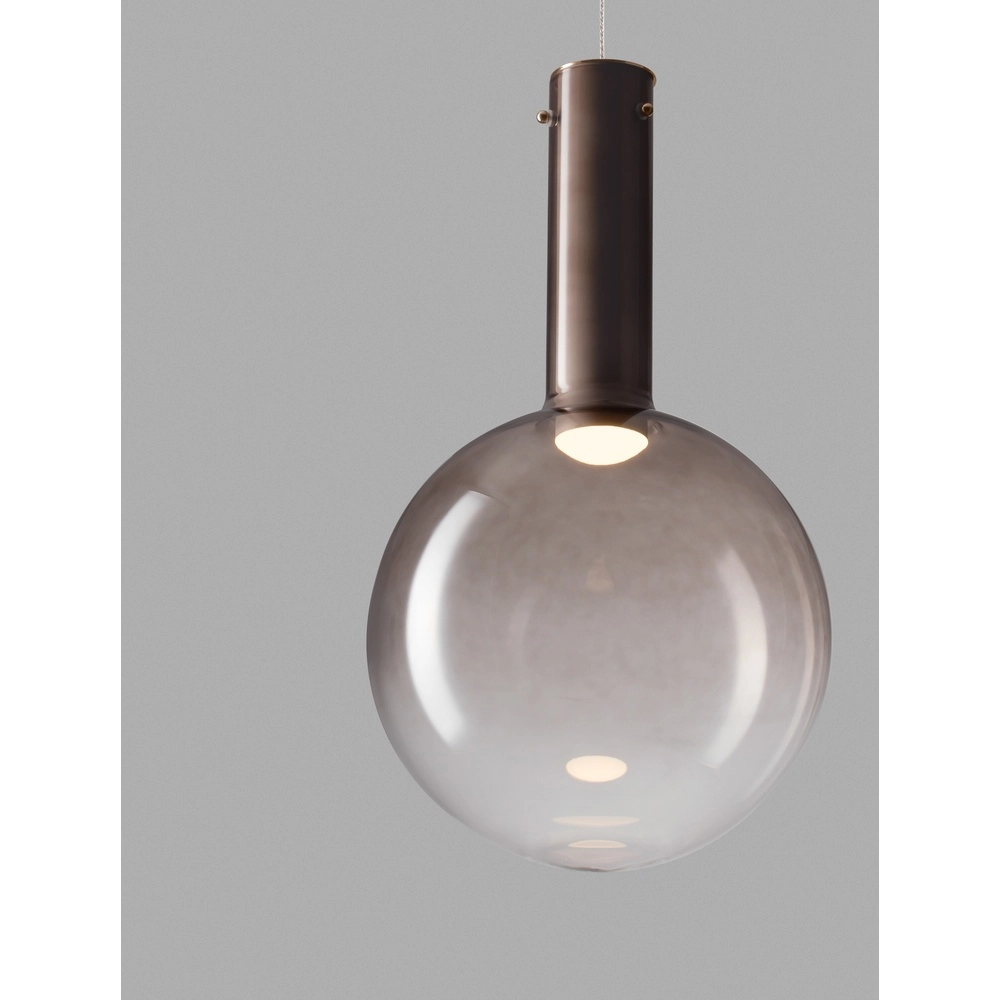 Pendelleuchte Nostos braunes Glas Ø 30cm