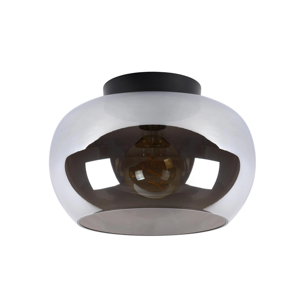Deckenlampe Judi Schwarz mit Rauchglas