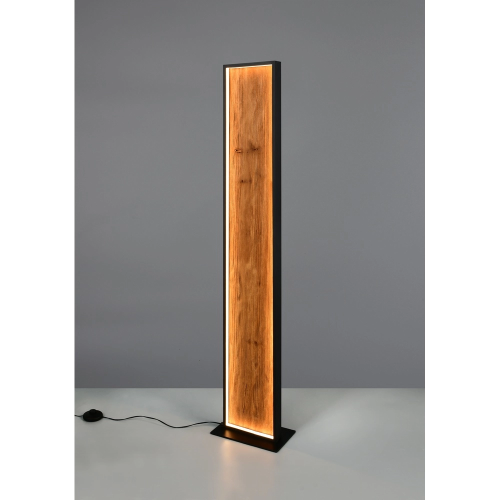 Design-Stehleuchte Kalea schwarz mit Holz Trio 4017807661446