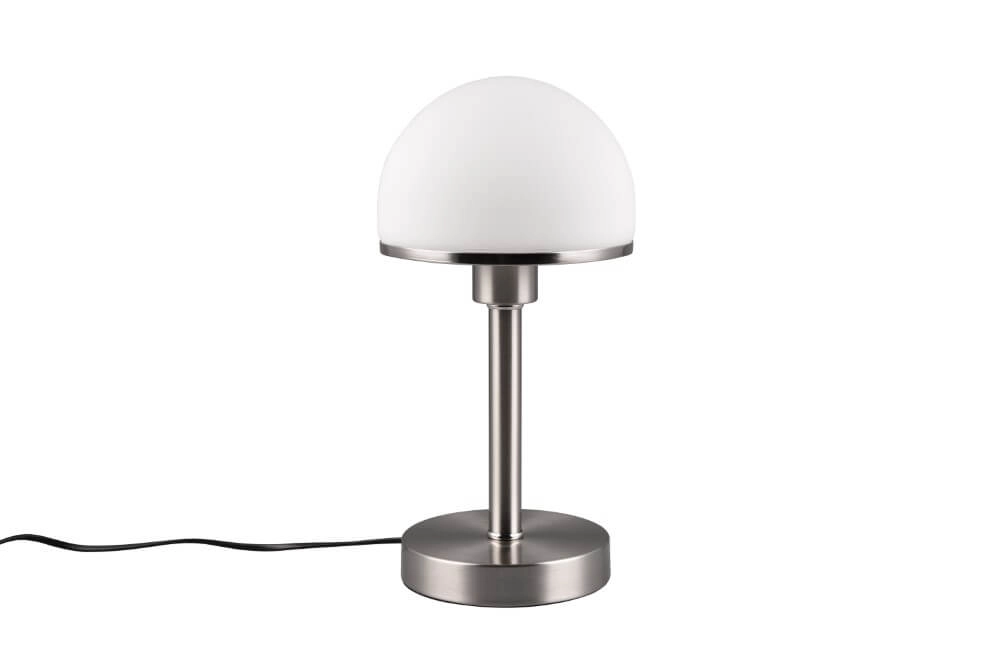 Tischlampe Joost Ii Nickel mit weißem Glas Trio 4017807551211