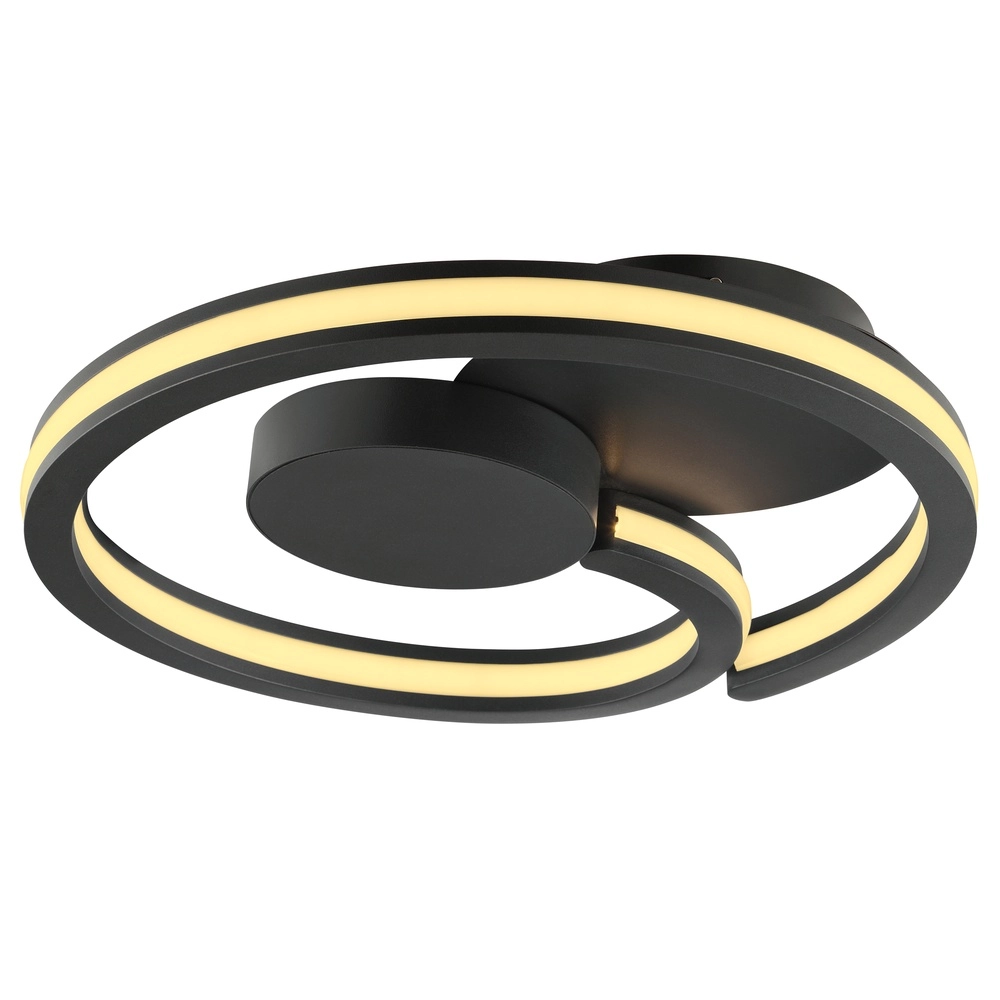 Schwarze Deckenlampe Revola Design Ø 40cm Brilliant 4004353477485
