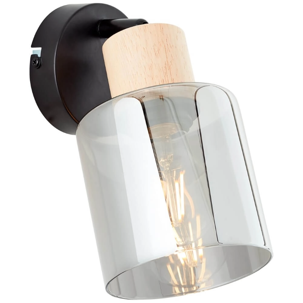 Wandlampe Weald Schwarz
