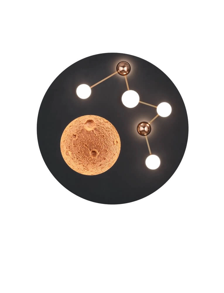 Design-Deckenleuchte Zodiac schwarz Trio 4017807580945