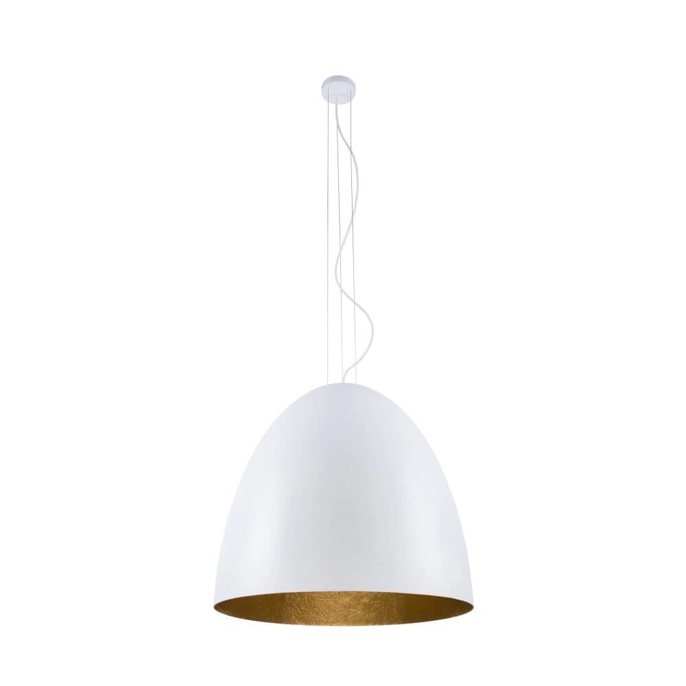 Weiße Hängelampe Egg XL Ø 75cm Lyora 5903139902595