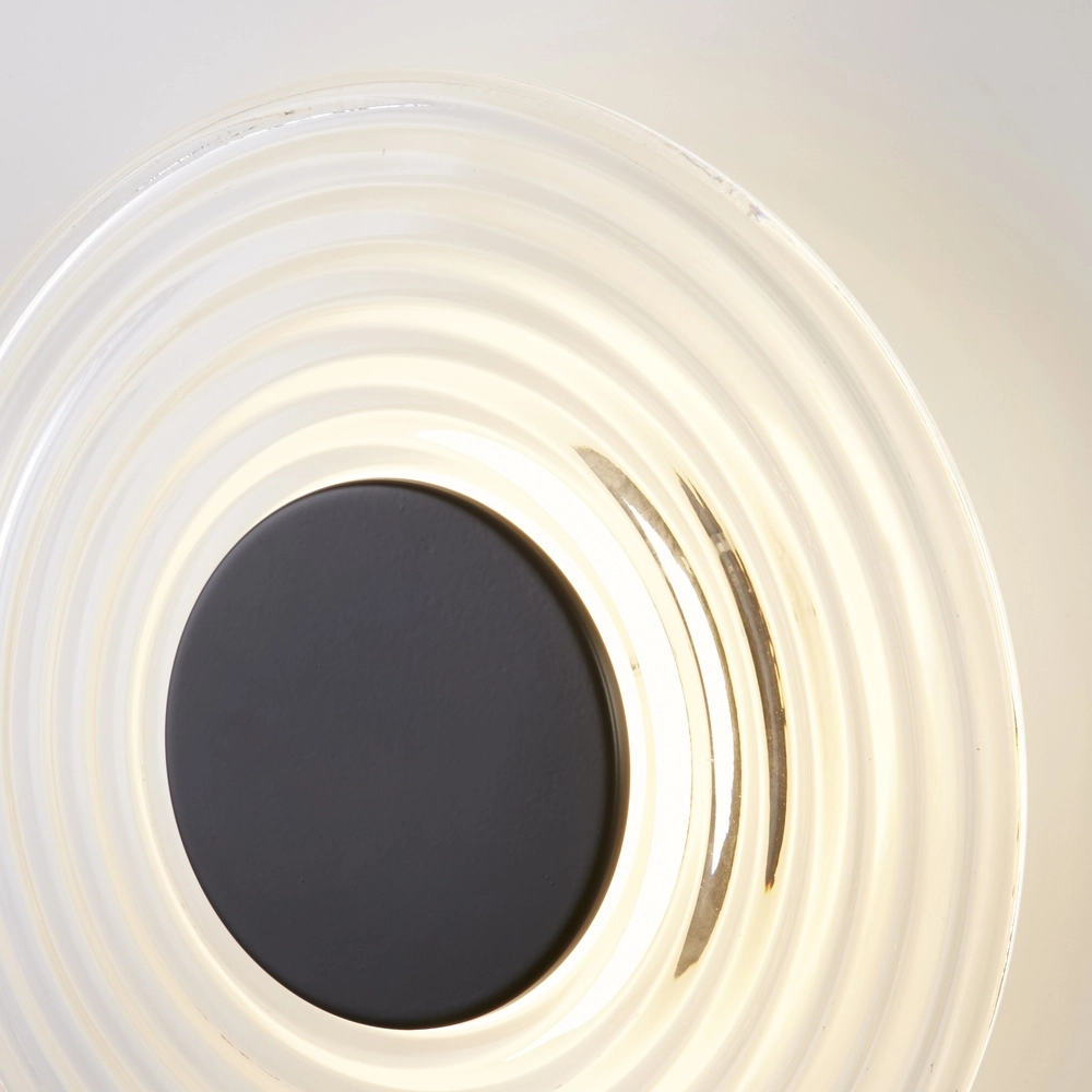 Wandleuchte Cleo Schwarzes und klares Glas Searchlight 5053423298252