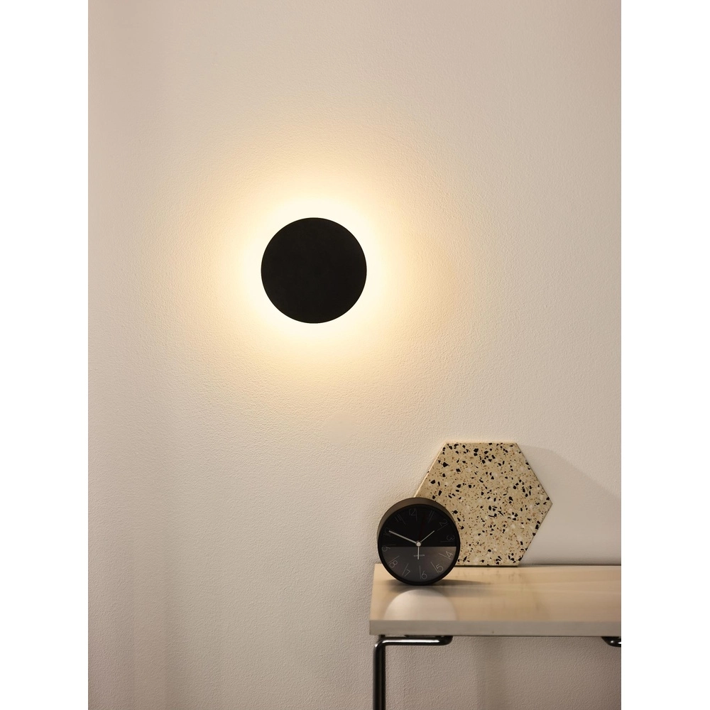 Design-Wandlampe Eklyps Led Ø 15 cm schwarz Lucide 5411212460684