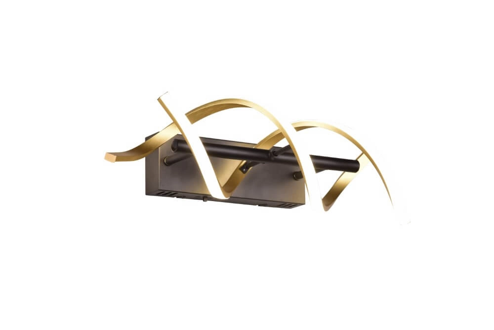 Design-Wandleuchte Sequence schwarz mit gold