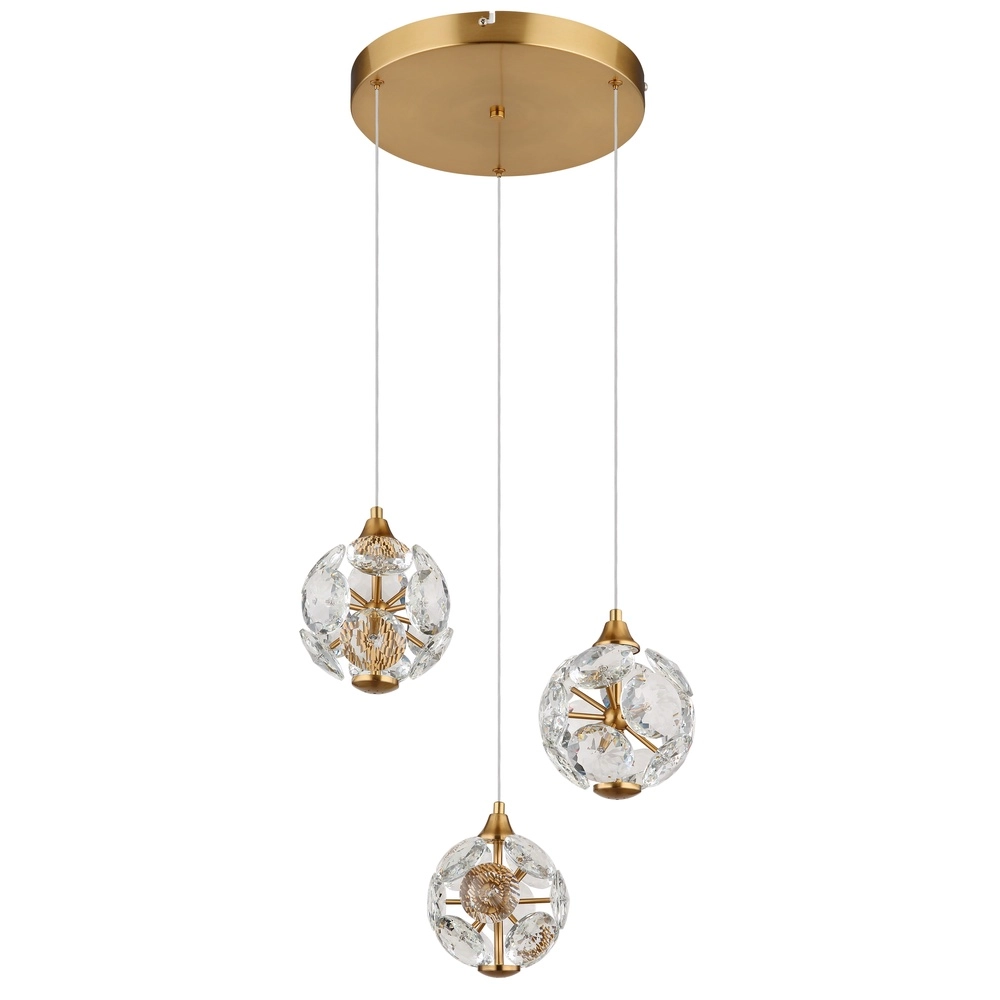 3-Licht Pendellampe Virina gold Ø 65 cm Globo 9007371449620