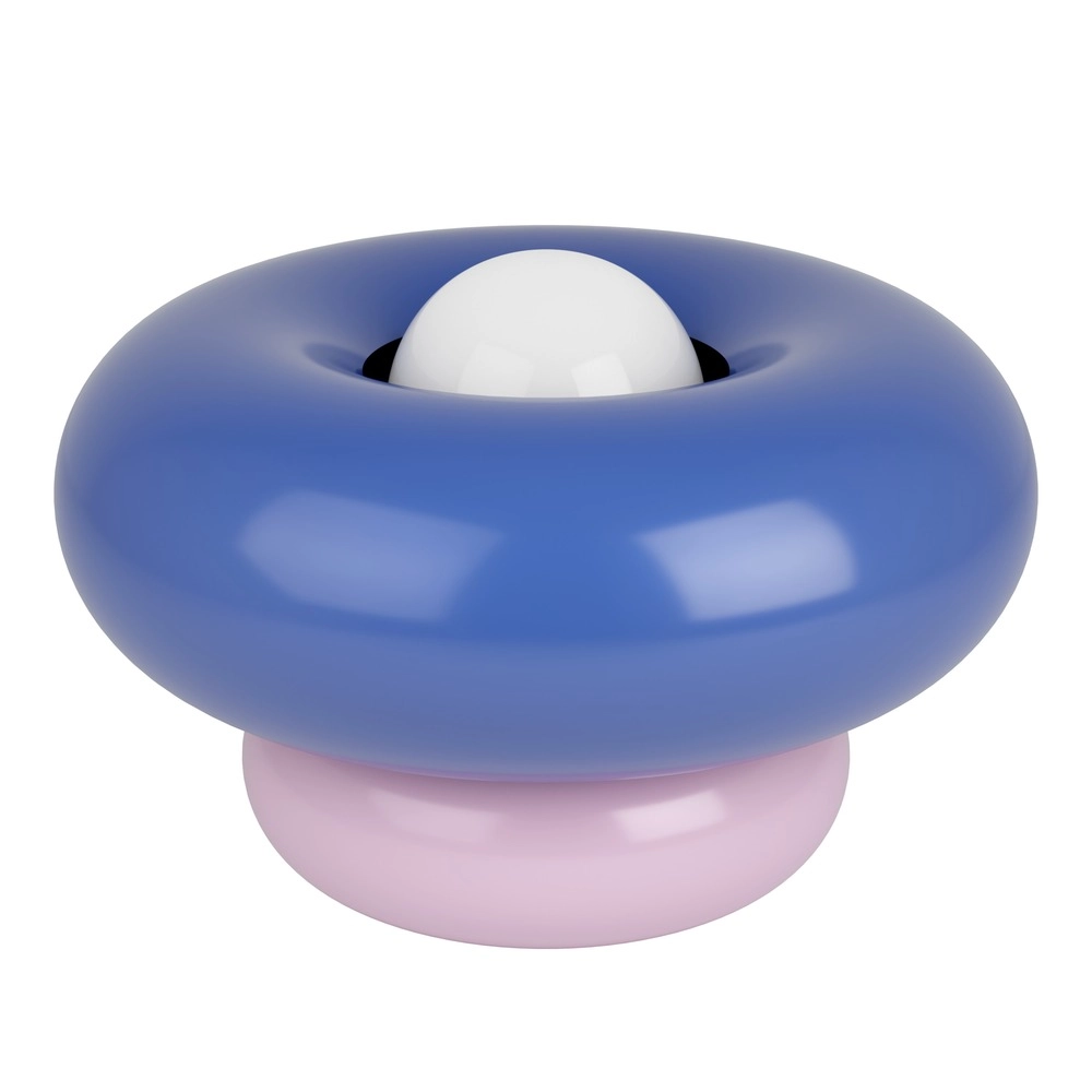 Design-Tischlampe Torchiarolo Rosa mit Blau