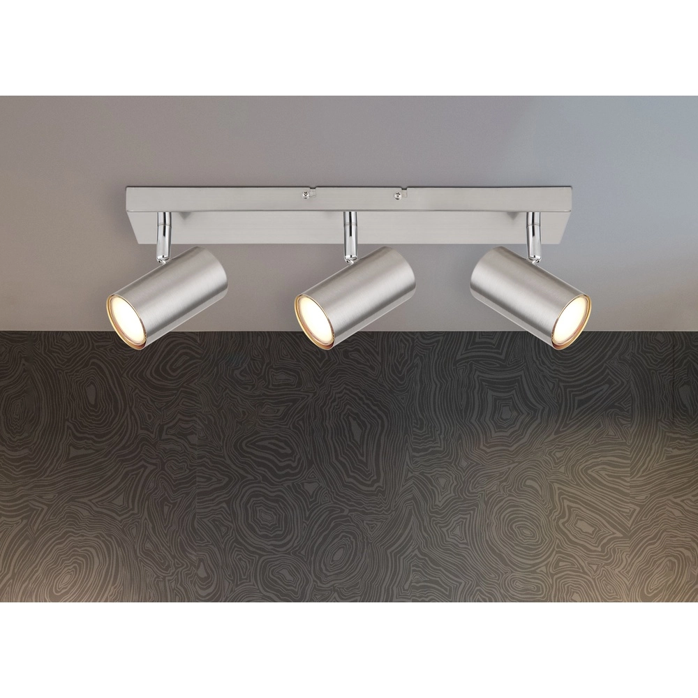 Deckenlampe 3-Leuchten Robby Nickel Globo 9007371436521