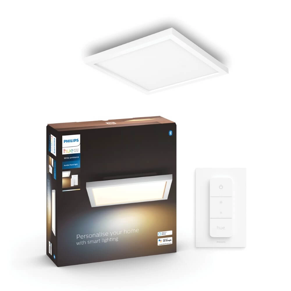 Quadratische Deckenleuchte Hue Aurelle - White Ambiance 30 cm Weiß Philips 8719514382626
