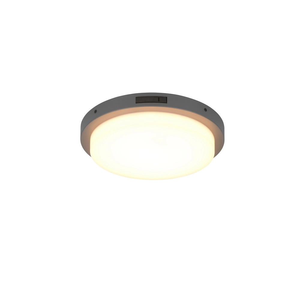 Deckenlampe Bermejo rund anthrazit
