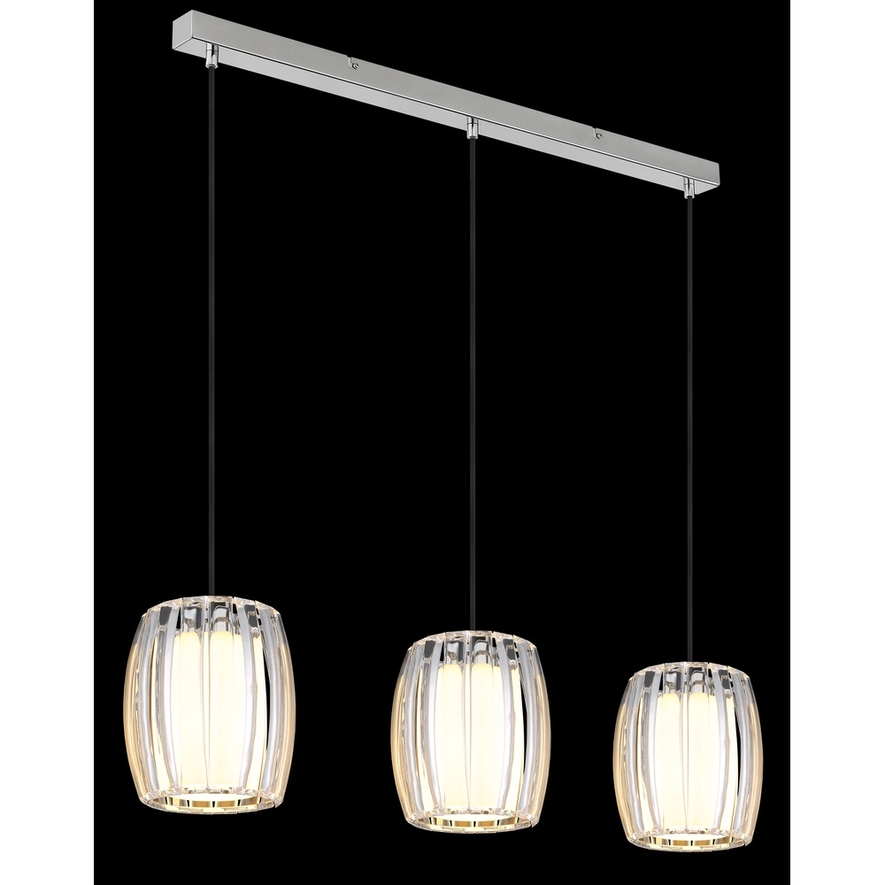 3-Licht Pendellampe Maribel Chrom-Gerade Globo 9007371592098