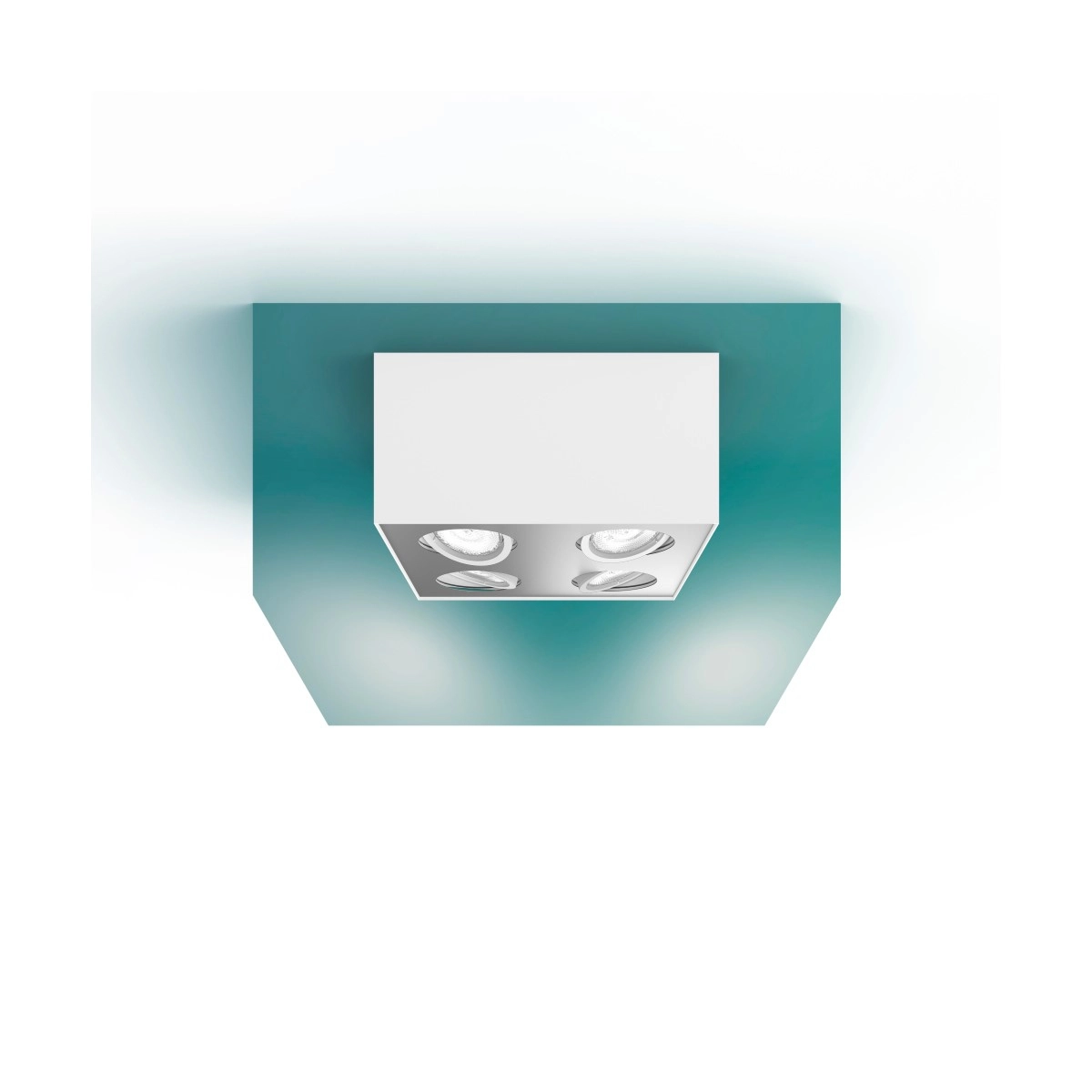 Strahler Box 4-Licht weiß Philips 8718696164549