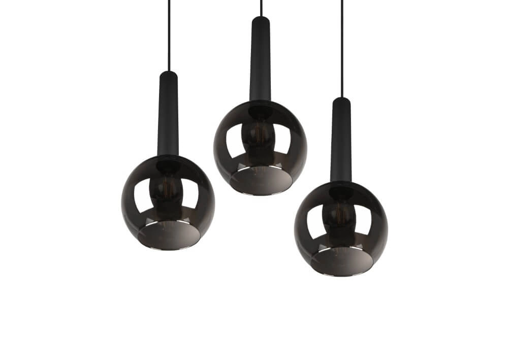Hängelampe mit 3 Leuchten Clayton Schwarz Trio 4017807522488