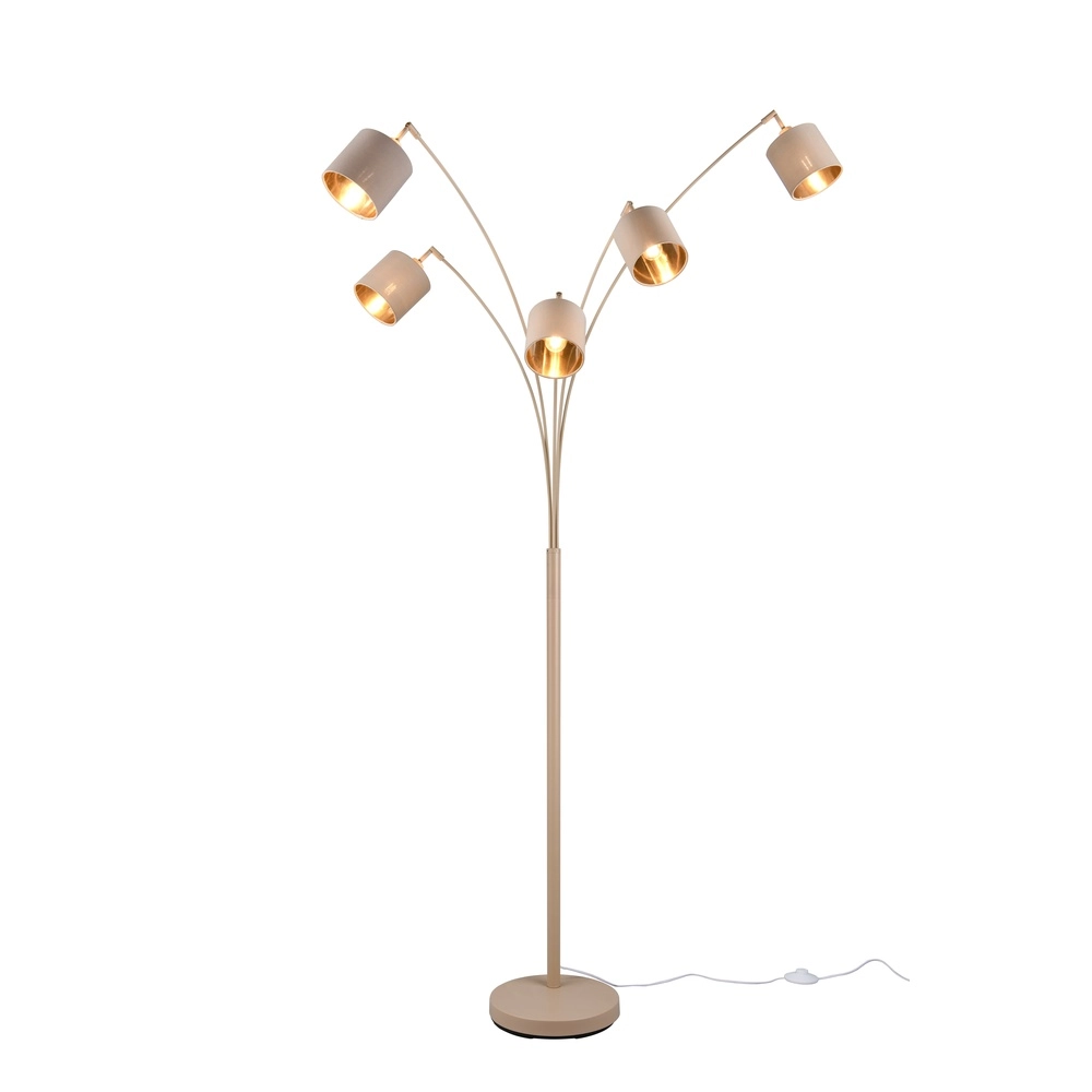 Stehlampe Tommy 5-hell sandbraun Trio 4017807714210