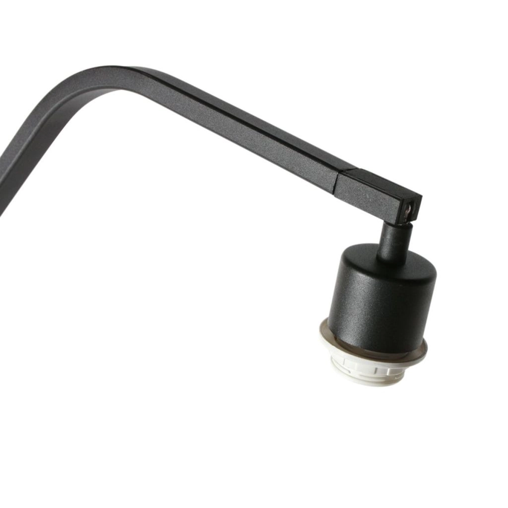 Schwarze Stehlampe Zig-Zag mit weißem Farbton Ø60 cm Steinhauer 8712746185362