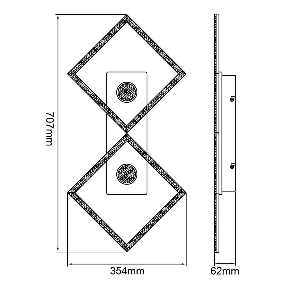 LED-Deckenleuchte aus Holz Woodbridge M Brilliant 4004353409707