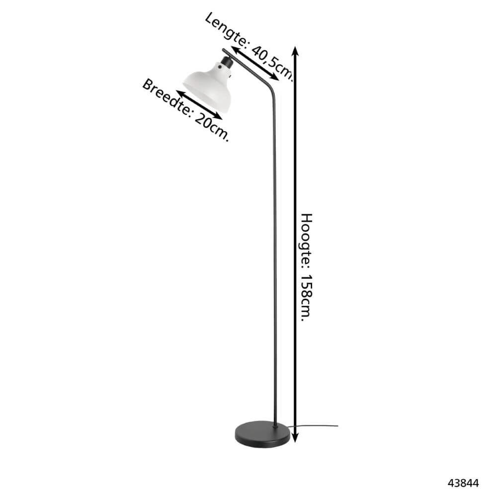 Schwarz mit grauer Stehlampe Matlock 158cm Eglo 9002759438449
