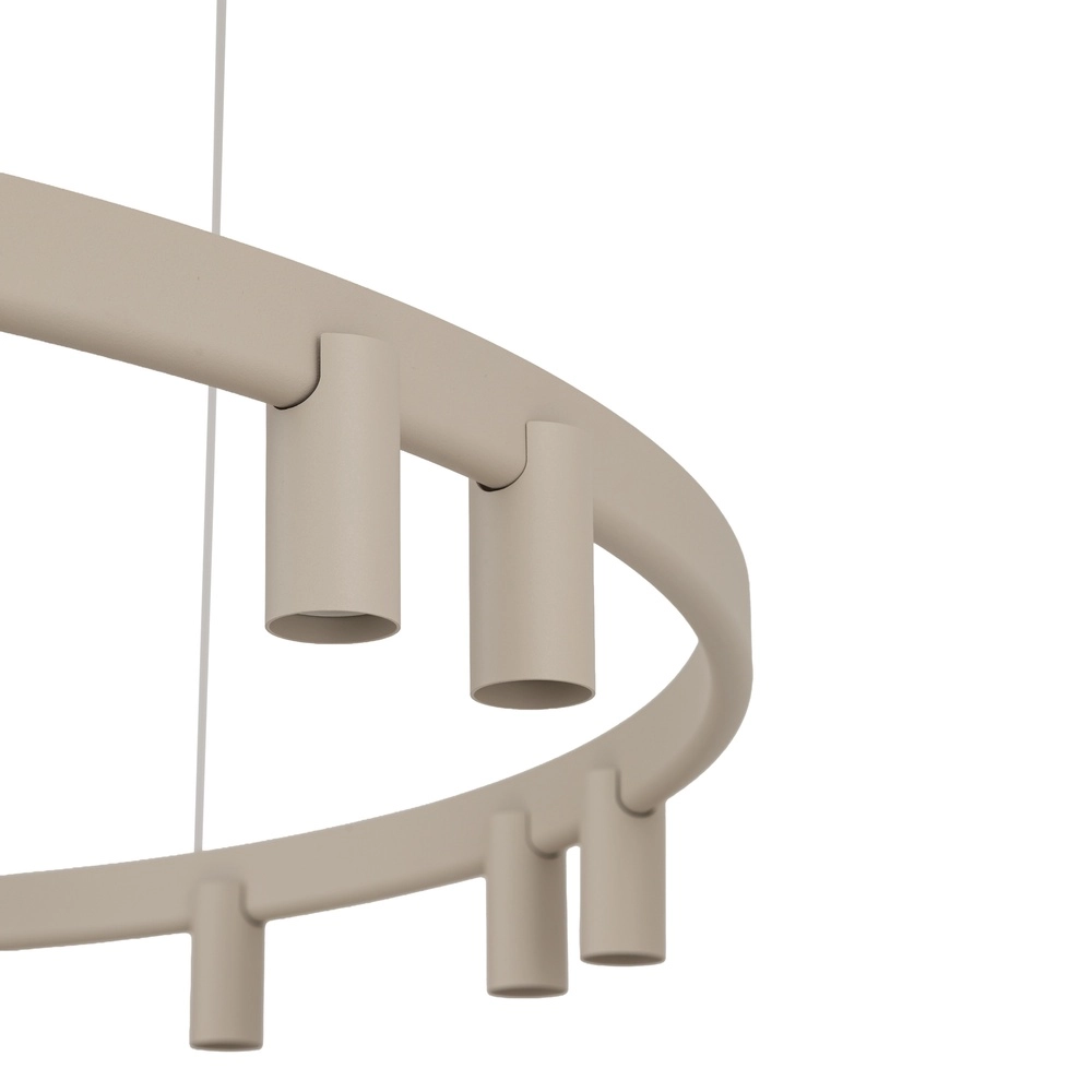 Design-Pendellampe Fourty sandbraun Ø 116 cm Lyora 5903139122870